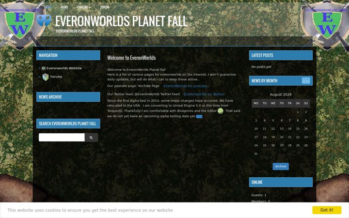 Screenshot of everonworlds.com