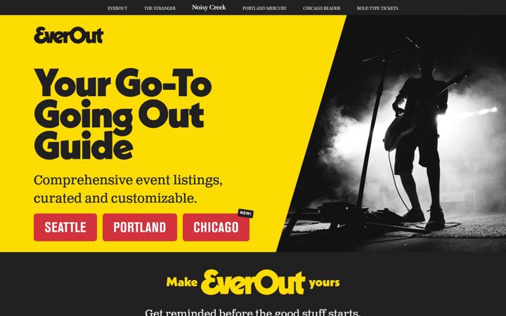 Ekrano kopija everout.com