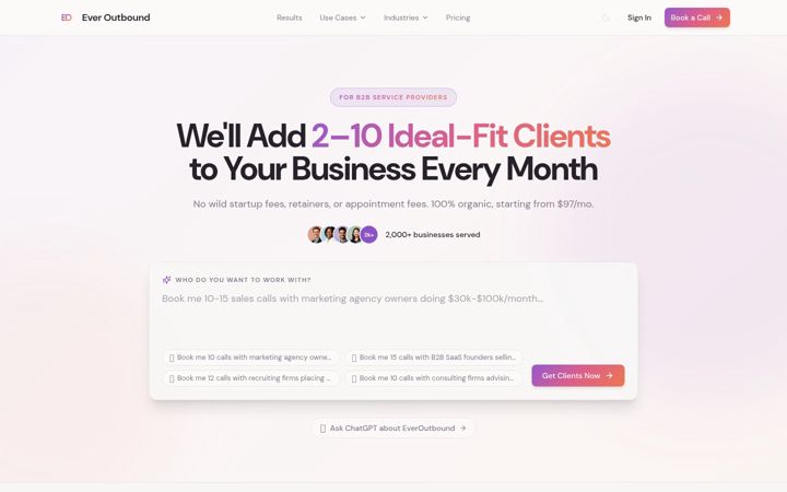 Zrzut ekranu everoutbound.io