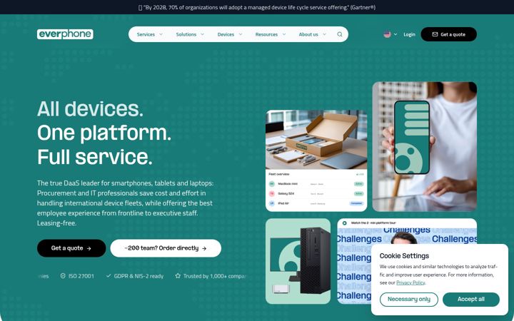 Screenshot of everphone.com