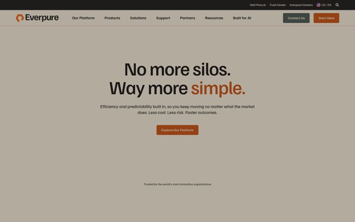 Screenshot von everpuredata.com