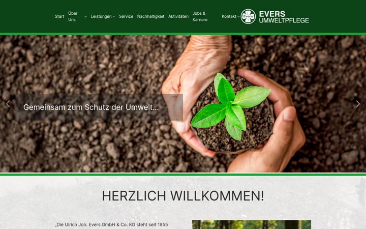 Screenshot of evers-umweltpflege.de