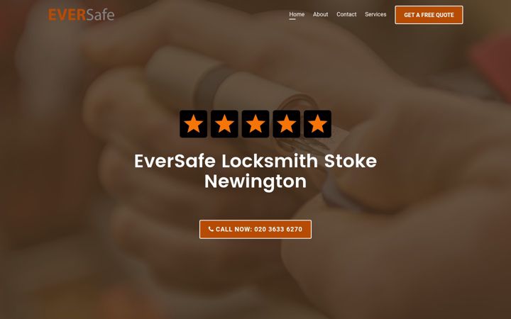 Screenshot of eversafelocksmithstokenewington.co.uk