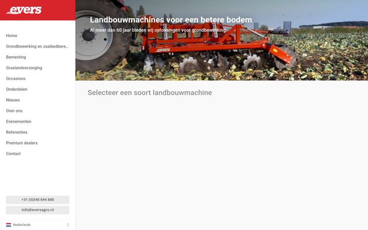 Snimka zaslona za eversagro.nl