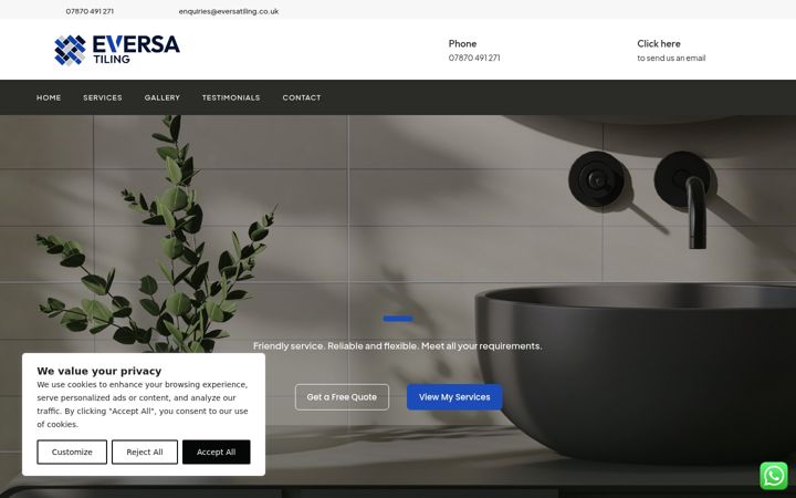 Screenshot of eversatiling.co.uk