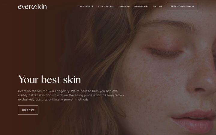 Screenshot ta' everskin.ch
