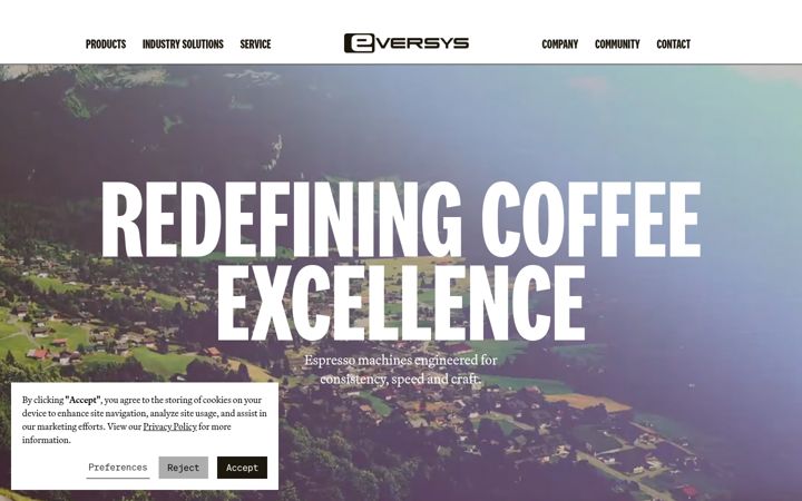 Screenshot of eversys.com