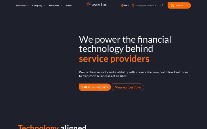 Screenshot of evertecinc.com