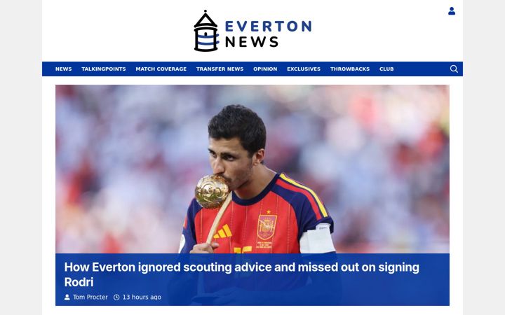 Screenshot of everton.news