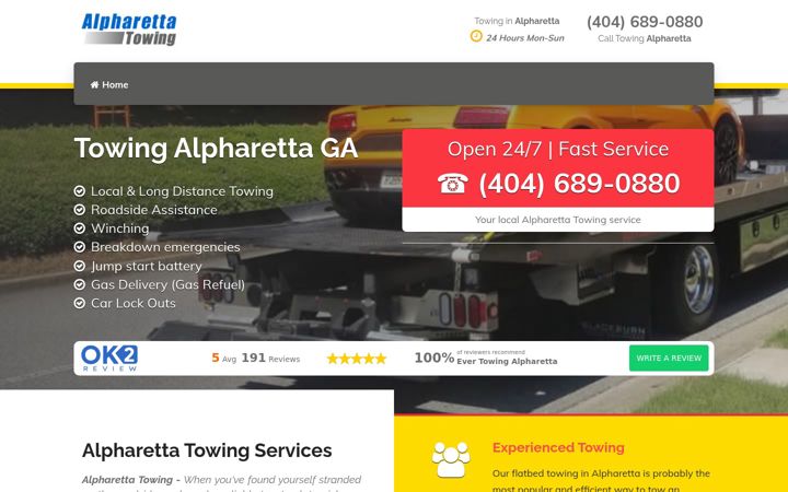 Screenshot of evertowingalpharetta.com