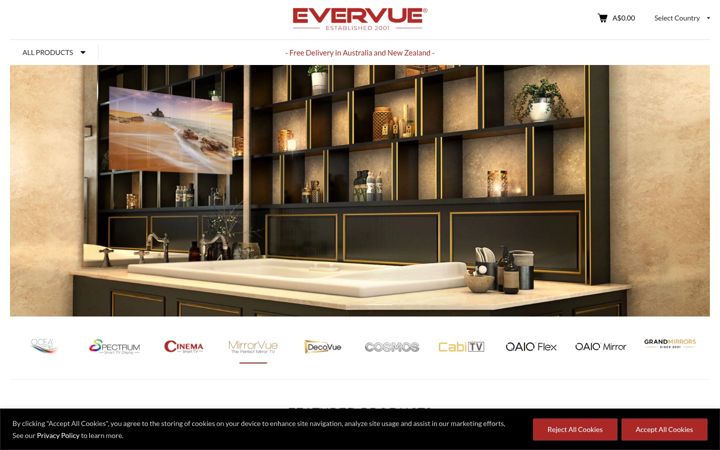 Screenshot di evervue.com.au