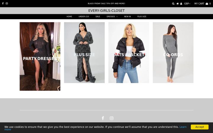 Captura de pantalla de every-girls-closet.co.uk