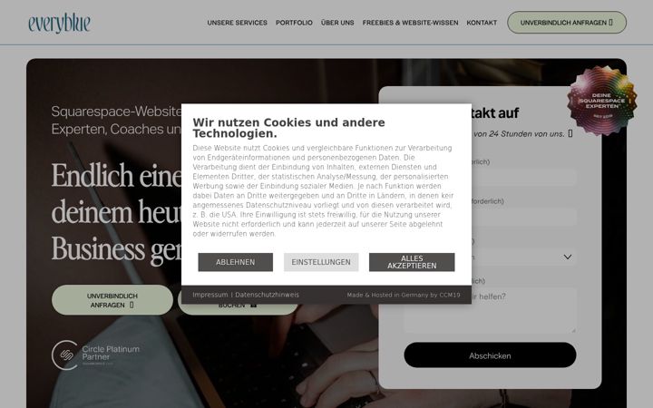 Screenshot of everyblue.de