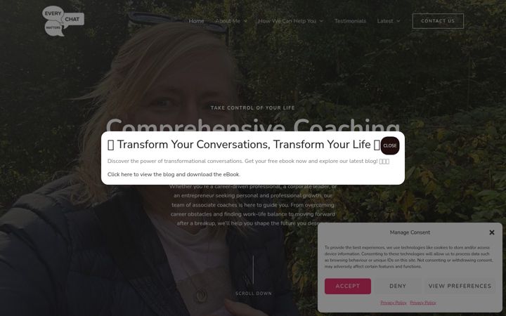 Screenshot of everychatmatterscoaching.com