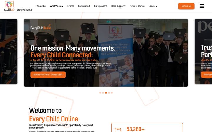 Zrzut ekranu everychildonline.co.uk