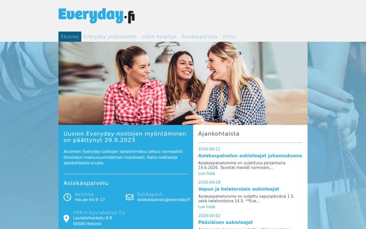 Ekrānuzņēmums no everyday.fi