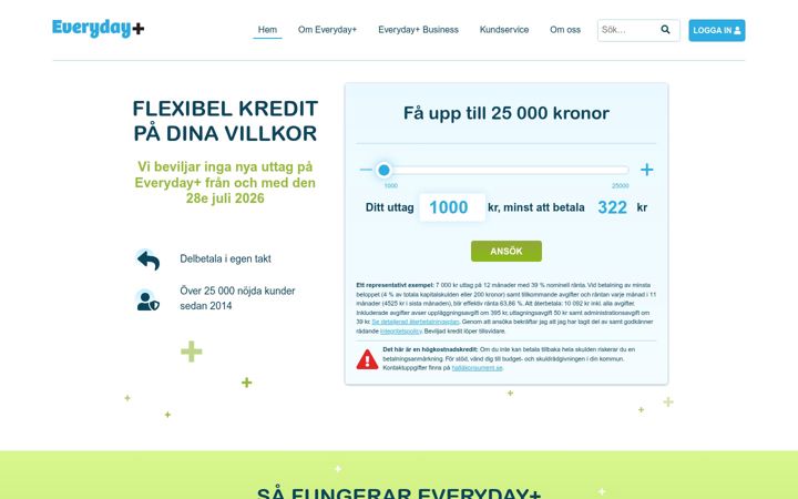 Screenshot of everydayplus.se