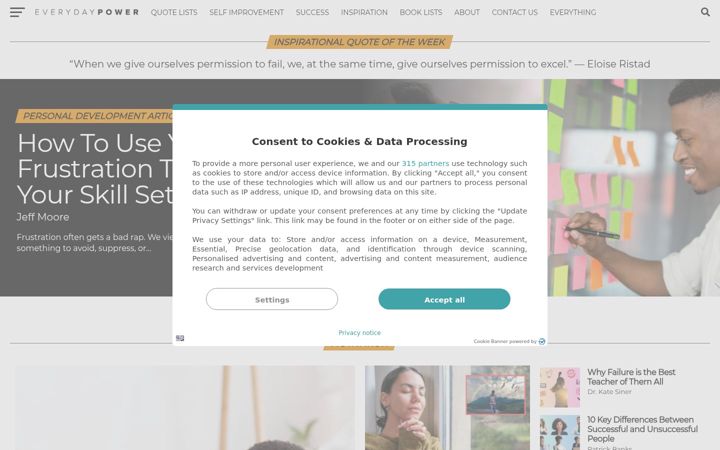 Screenshot of everydaypower.com