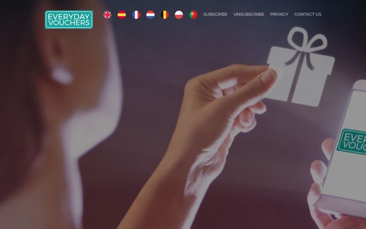 Screenshot of everydayvouchers.com