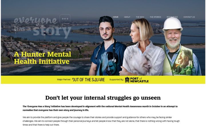 Screenshot di everyonehasastory.com.au
