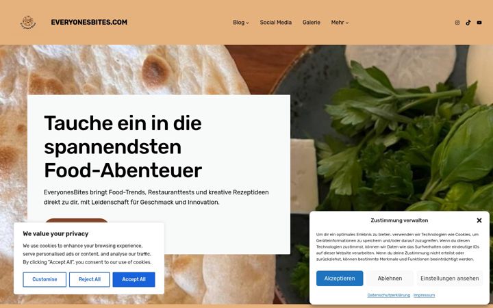 Screenshot of everyonesbites.com