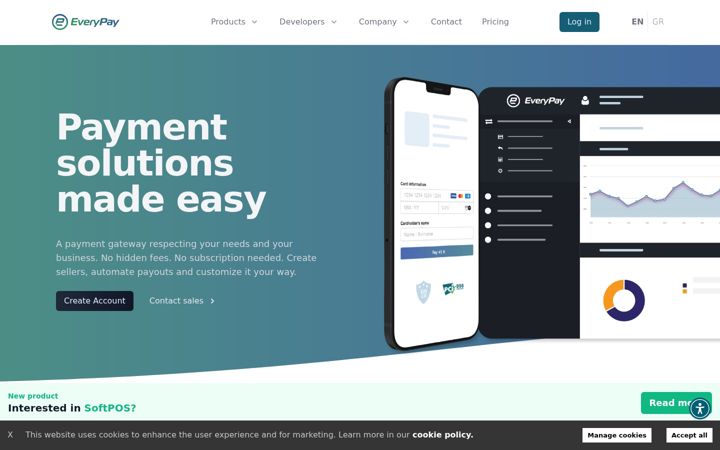Screenshot di everypay.gr