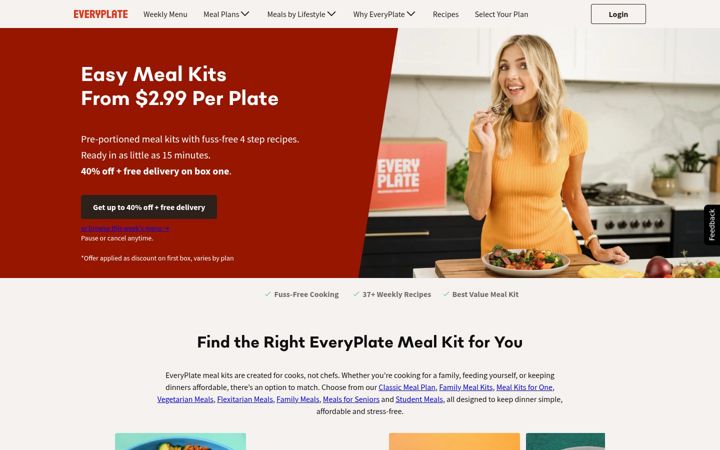 Skjermbilde av everyplate.com.au