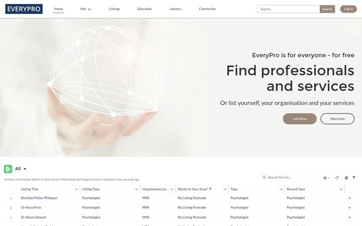 Zrzut ekranu everypro.co.uk