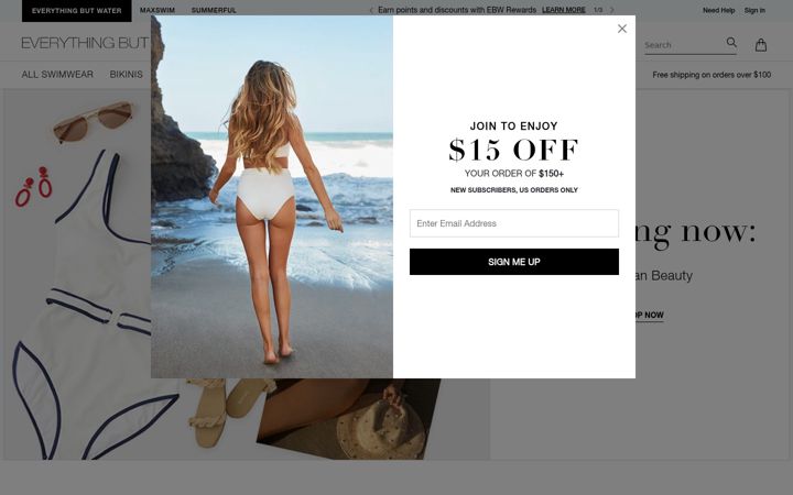 Screenshot of everythingbutwater.com