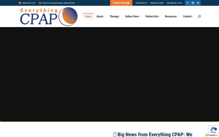 Screenshot of everythingcpap.com