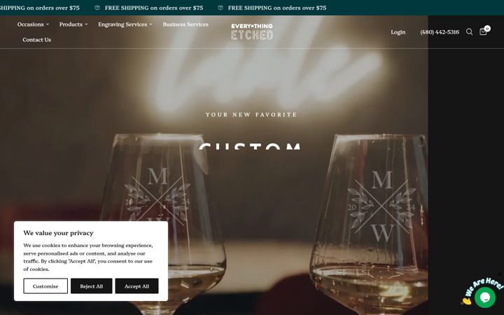 Screenshot of everythingetched.com