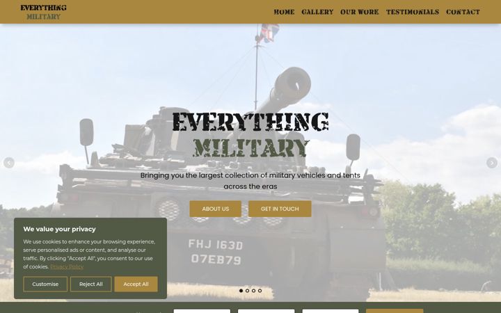 Zrzut ekranu everythingmilitary.co.uk