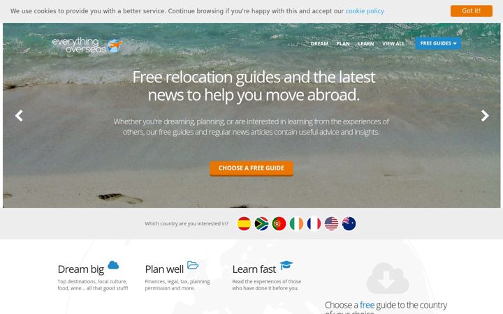 Screenshot of everythingoverseas.com