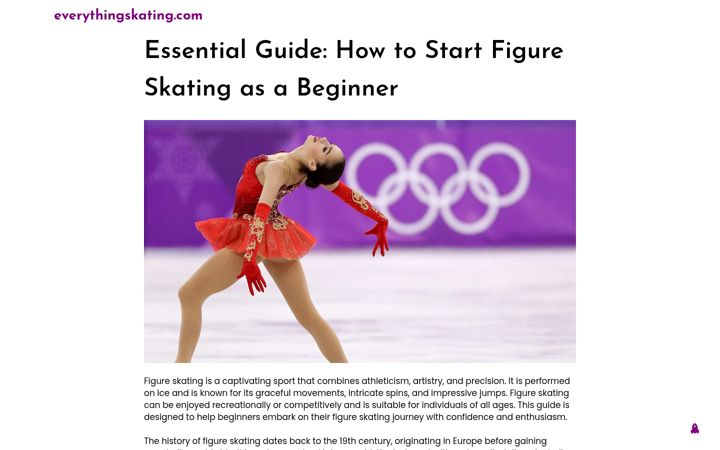 Screenshot of everythingskating.com