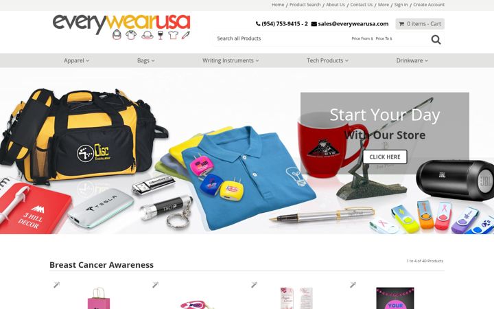 Screenshot of everywearusa.com