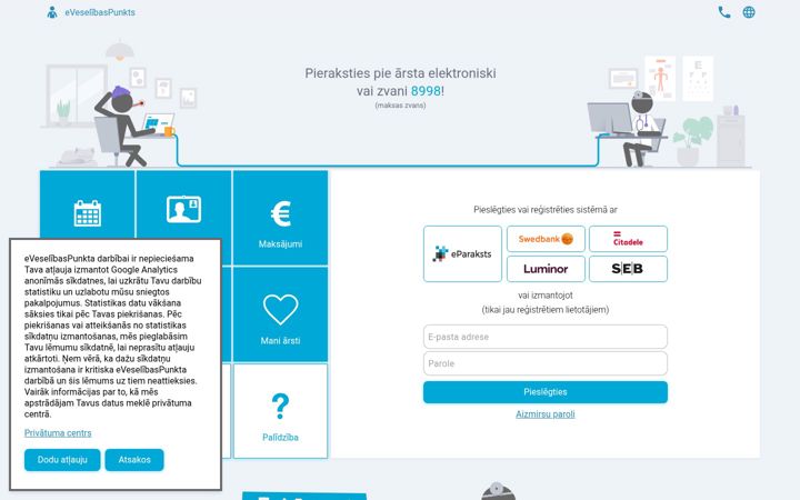 Screenshot of eveselibaspunkts.lv