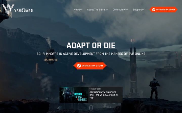 Screenshot of evevanguard.com