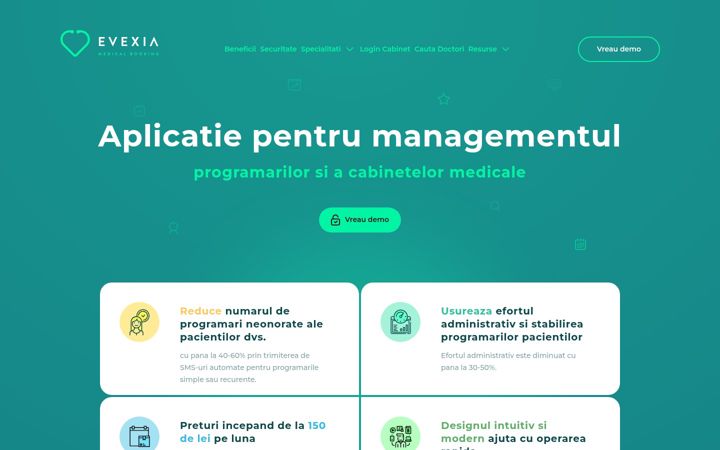 Screenshot of evexiaapp.ro