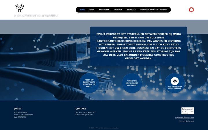 Screenshot of evh-it.nl