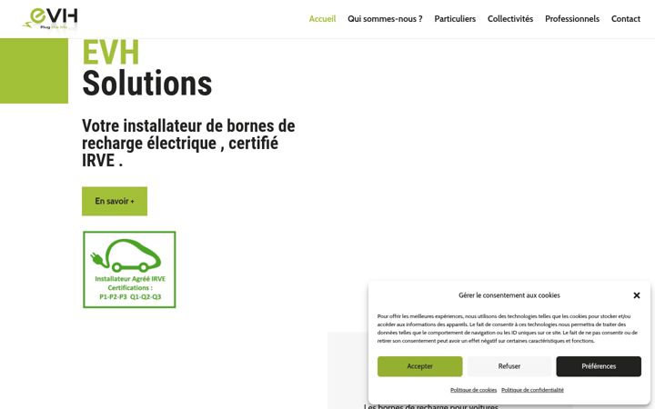 Screenshot of evh-solutions.fr