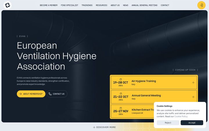 Screenshot of evha.eu