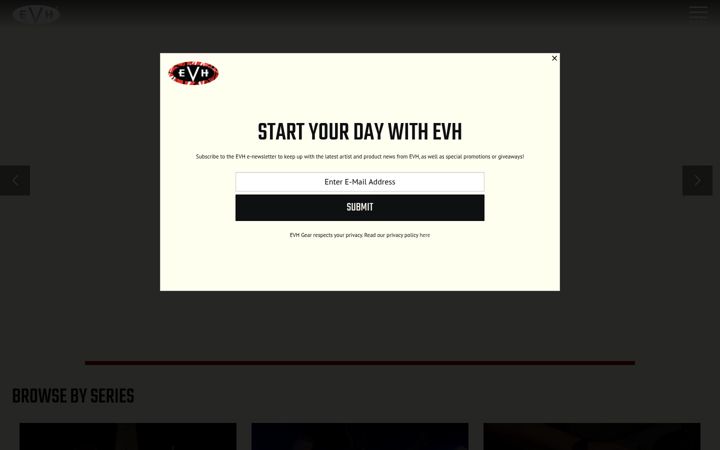 Screenshot of evhgear.com