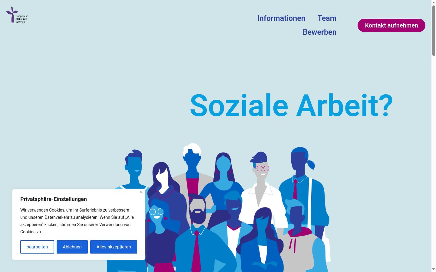 Capture d'écran de la bannière de consentement affichée avant toute interaction