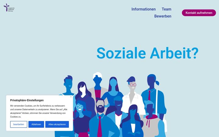 Screenshot of evhn-sozialearbeit-dual.de