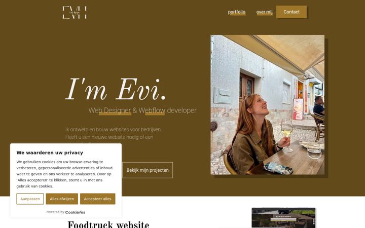Screenshot of evhwebdesign.com