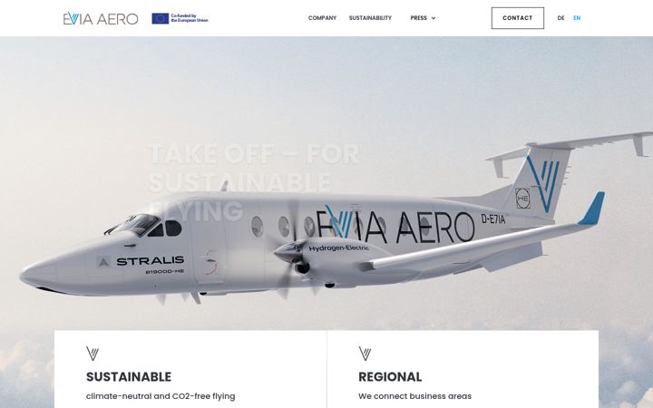 Screenshot of evia-aero.com