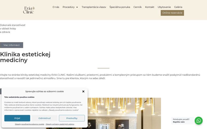 Screenshot di eviaclinic.sk