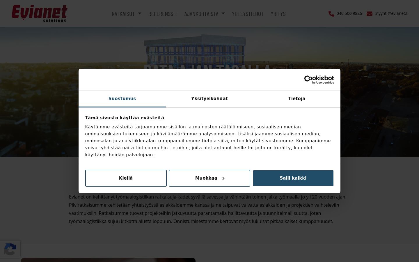 Screenshot tal-banner tal-kunsens muri qabel kwalunkwe interazzjoni