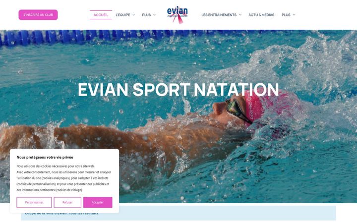 Screenshot of eviansportnatation.fr
