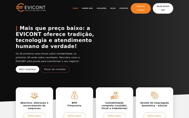 Screenshot di evicont.com.br